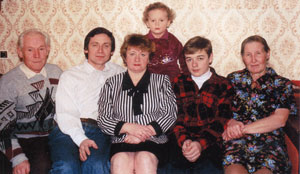 Бурцева Е.Ф. с семьей